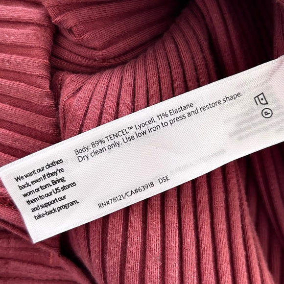 EILEEN FISHER RUSTIC MAUVE MINIMALIST ACCORDIAN CREW NECK MIDI DRESS (0224) - Picture 6 of 6
